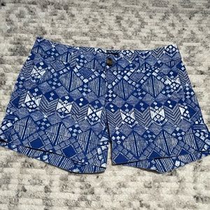 American Eagle Blue Patterned Shorts